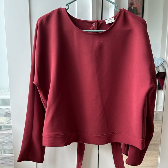 Wilfred Laon Blouse in Deep Red, Size M - Picture 3 of 5